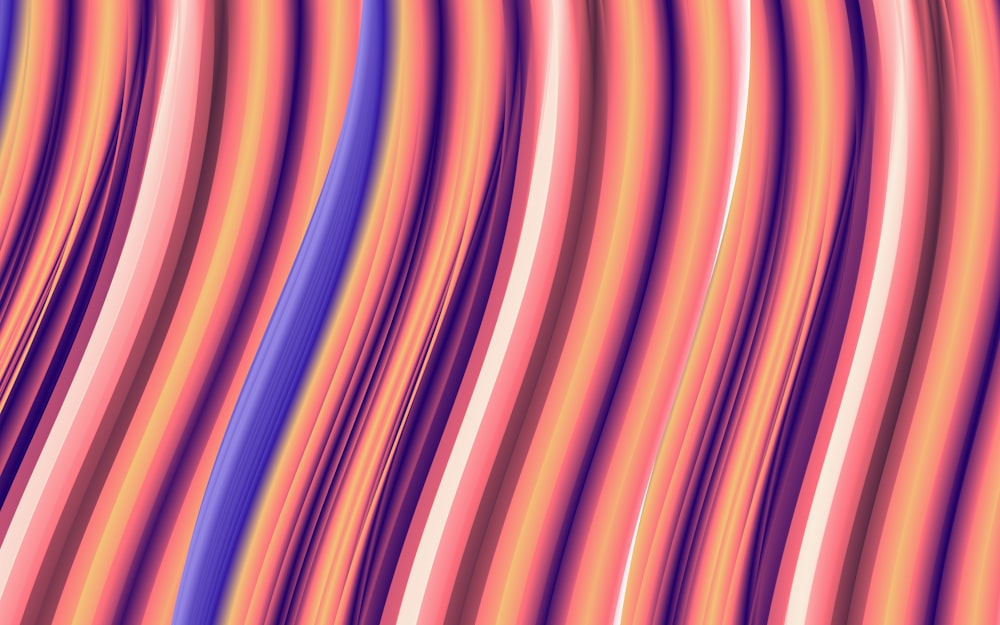 an abstract image of wavy lines in purple and orange