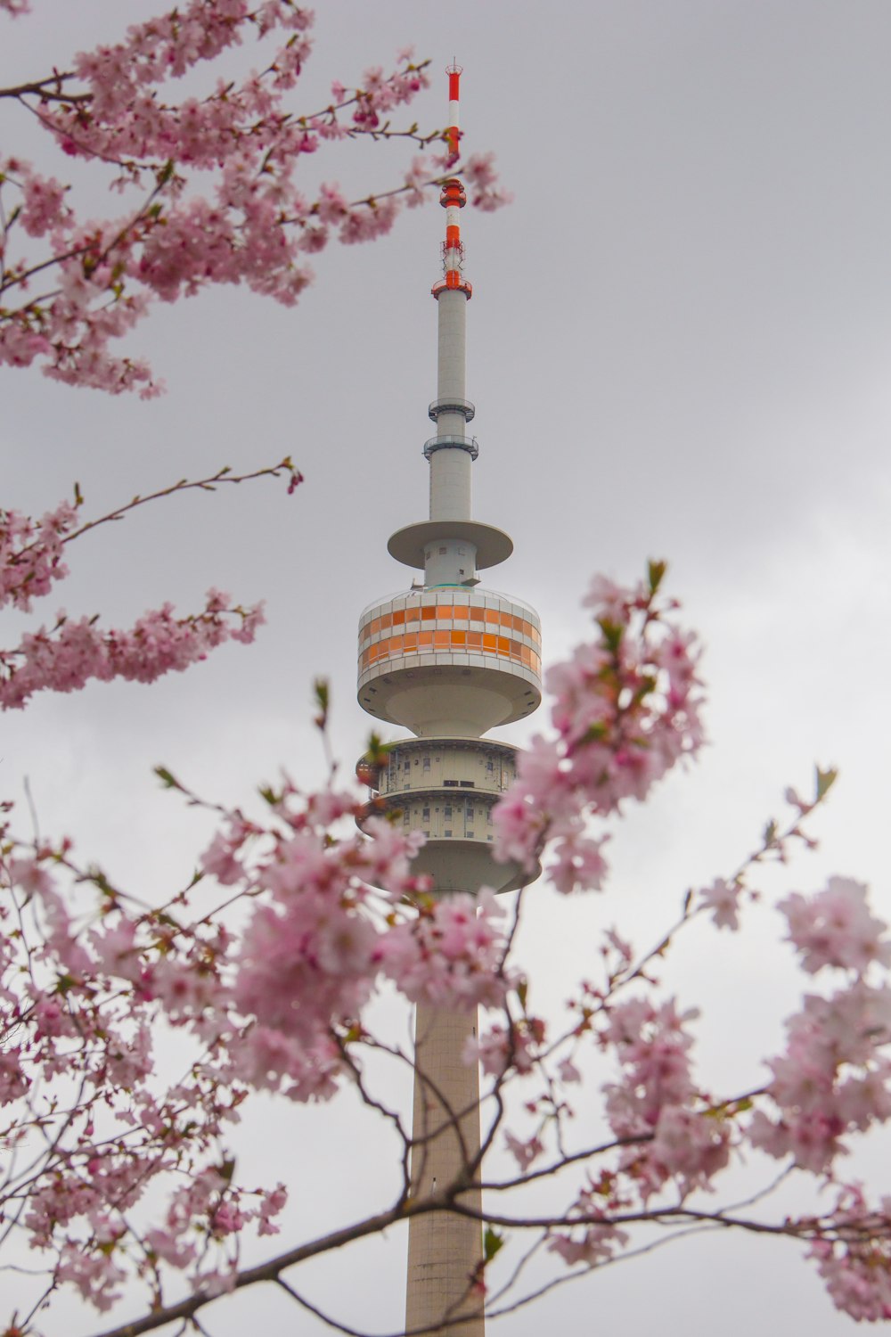 a tall tower with a clock on top of it