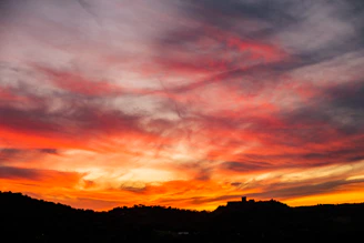 A vibrant fantasy landscape with towering castles and mysterious forests under a glowing sunset.