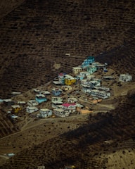 a small village in the middle of a desert