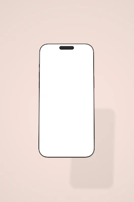 Close-up of a sleek high-end smartphone with a minimalist white background.