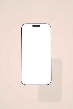Sleek modern smartphone displayed on a clean white background emphasizing minimalist design.