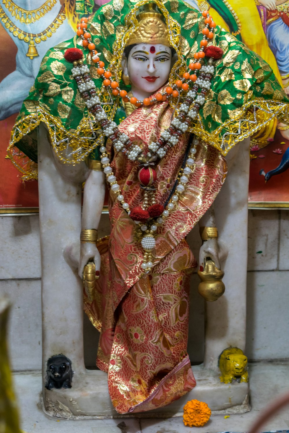 a statue of a hindu god in a temple