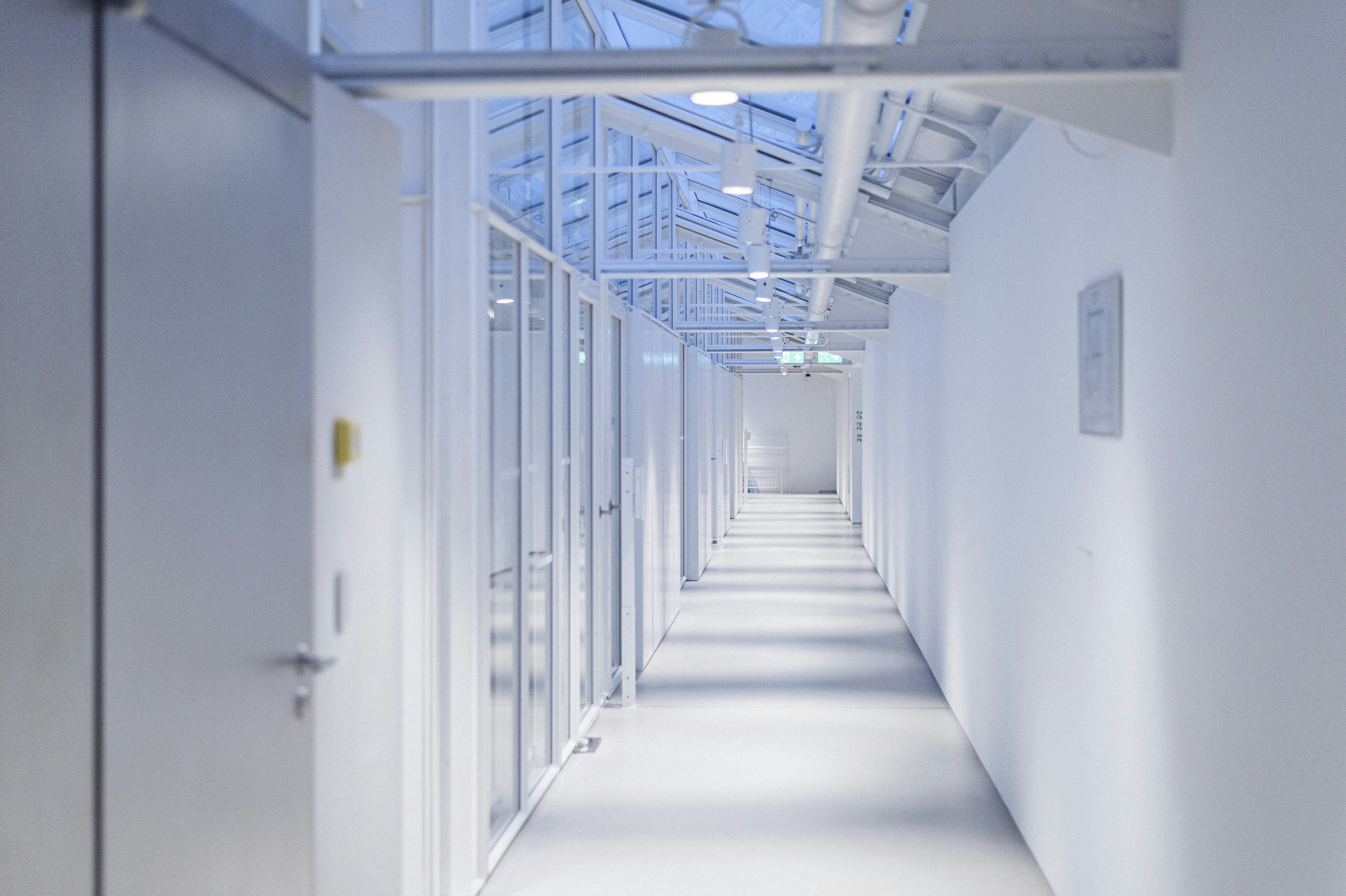 The interior of the modern museum GES-2 in Moscow.