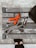 A wooden bench with metal bolts is viewed from above, holding fitness-related items including a jump rope with orange handles, an elastic exercise band, and a keychain with keys. The pavement and a pair of feet in black shoes are partially visible.