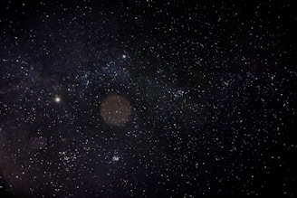 A vast expanse of the night sky filled with countless stars, creating a mesmerizing cosmic view. The stars vary in brightness and are scattered throughout the dark, seemingly infinite space.