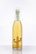 A bottle with light amber liquid, featuring a unique cactus shape inside. The label reads 'Porfidio 10+ Suave'.