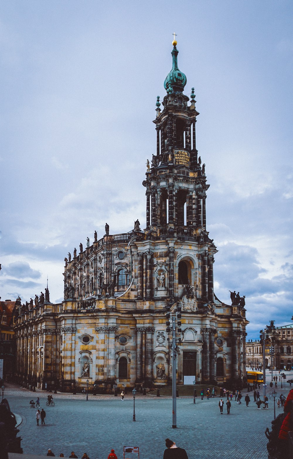 a large building with a clock tower on top of it