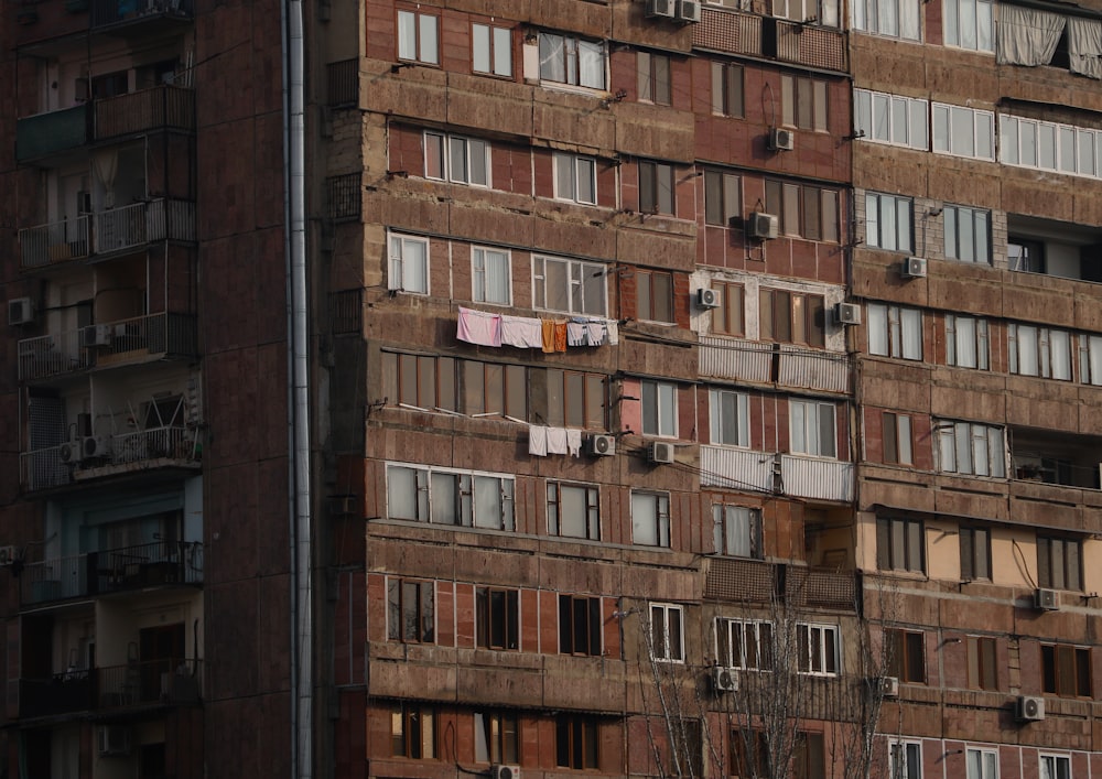 a very tall building with lots of windows