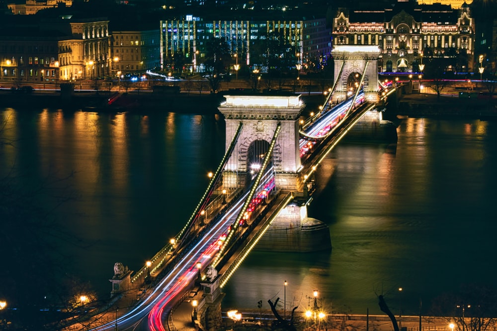 a very long bridge over a large body of water