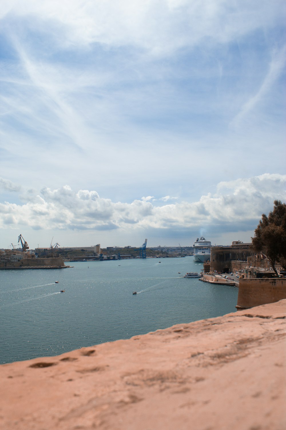 a large body of water with boats in it