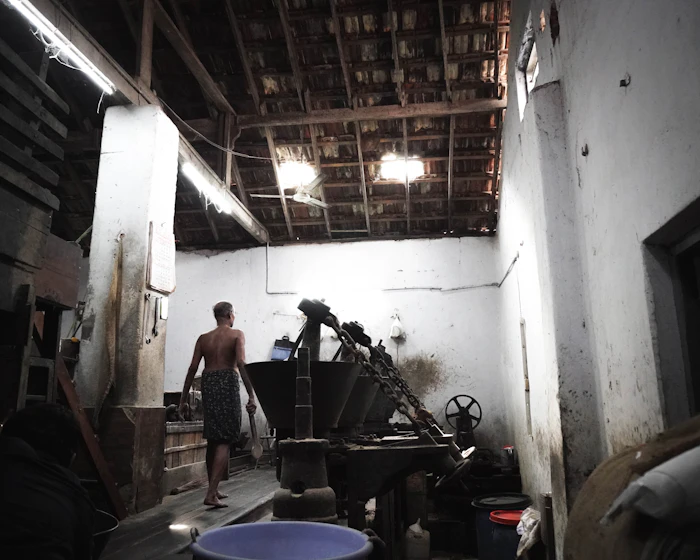 Indian factory technician at work