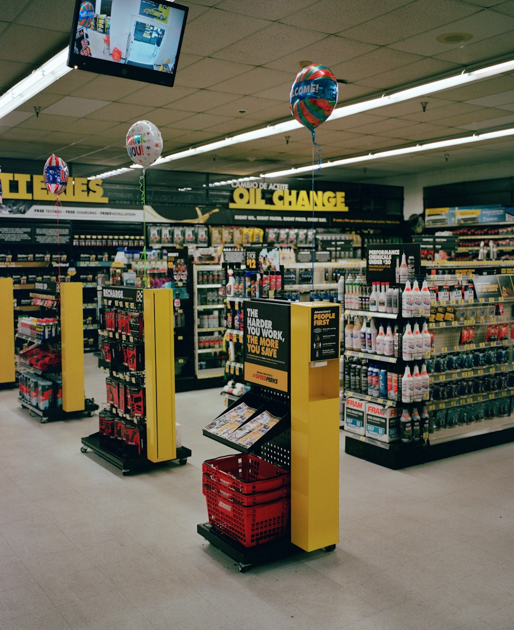 a grocery store filled with lots of items