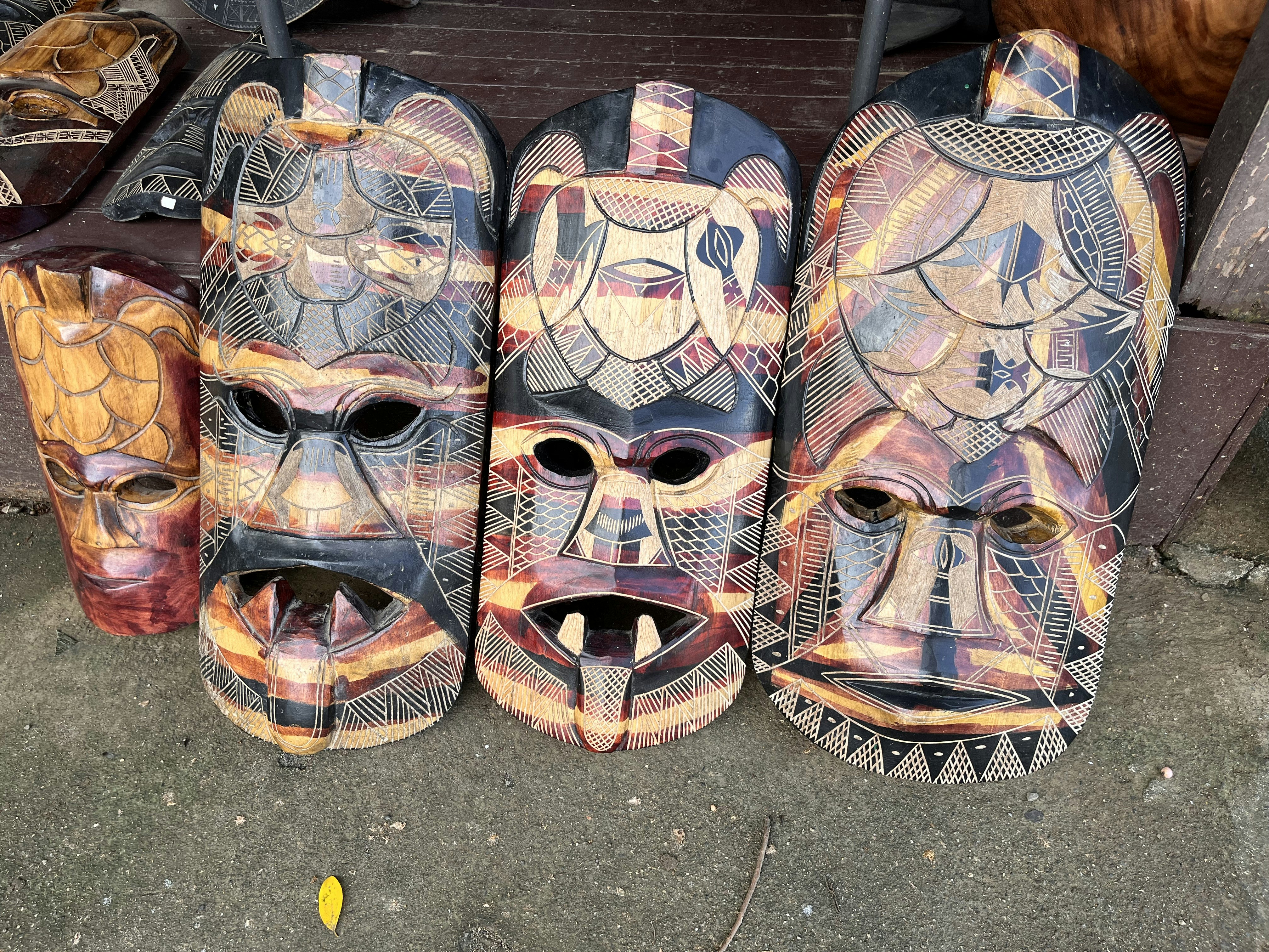 Hand-Carved Wooden Mask