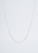 A simple silver chain necklace displayed against a plain white background.