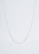 A simple silver chain necklace displayed against a plain white background.