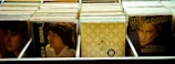 A vibrant collection of iconic music albums.