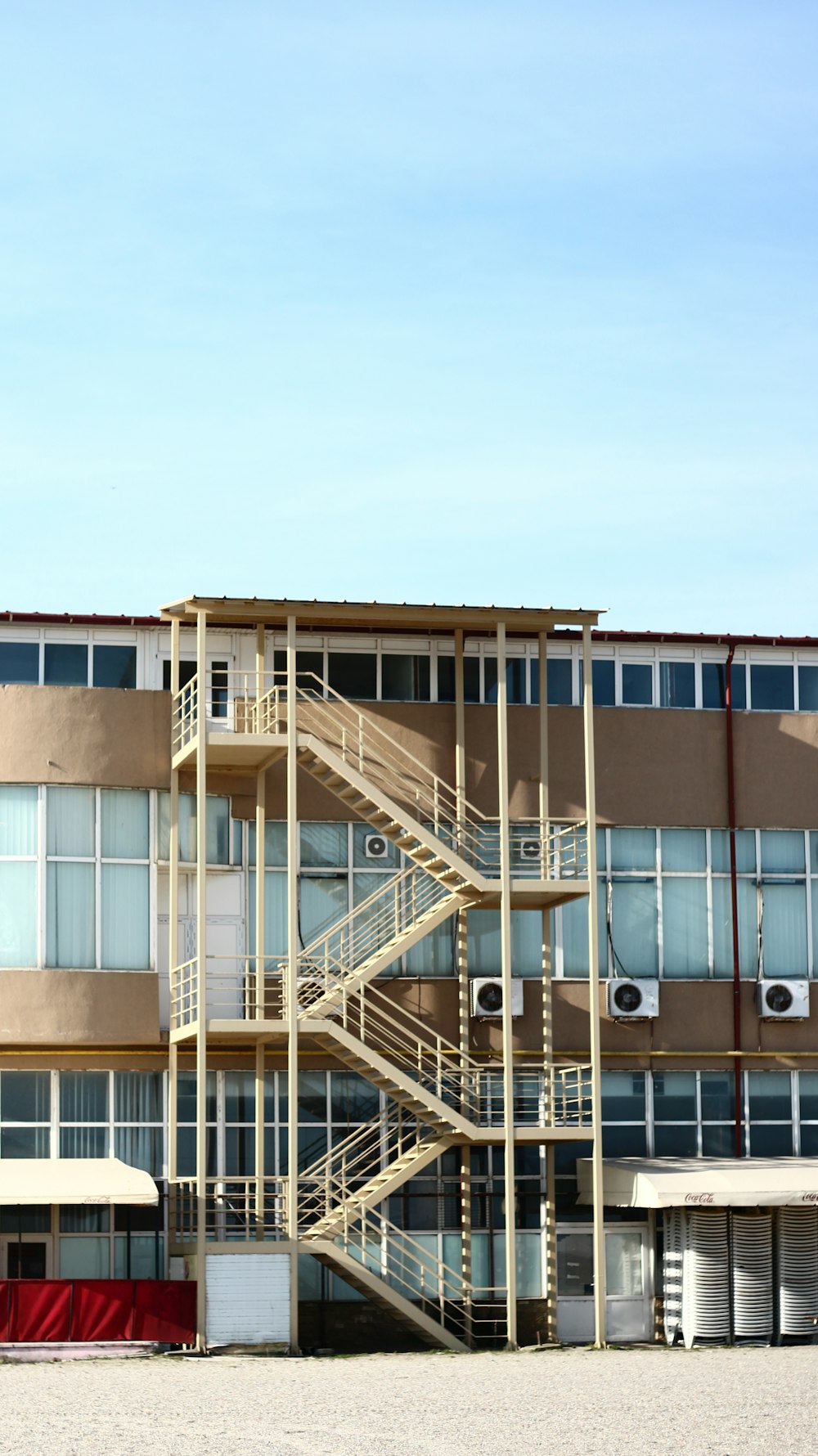 a building with a fire escape next to it