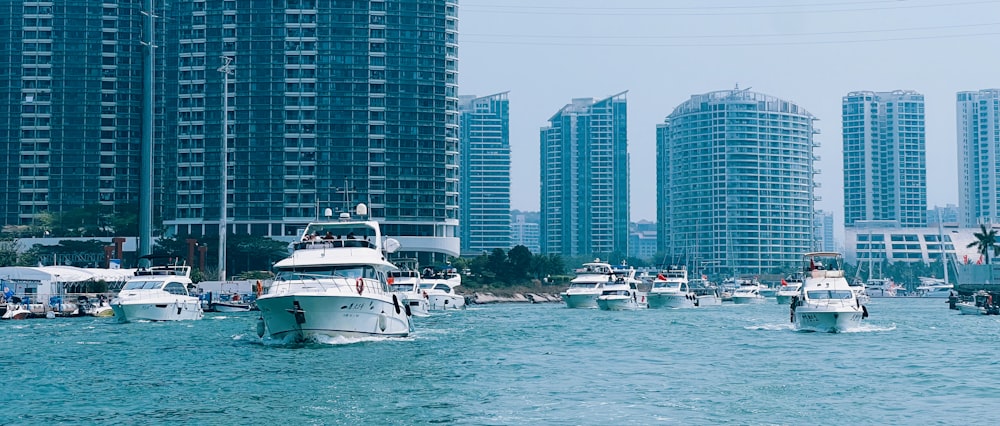 a bunch of boats that are in the water