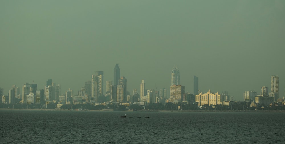 a view of a city from across the water