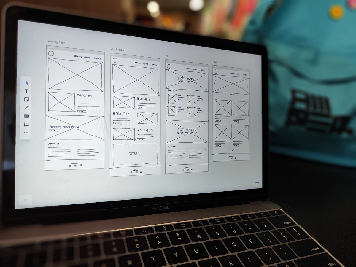 Desenvolvimento de site em notebook