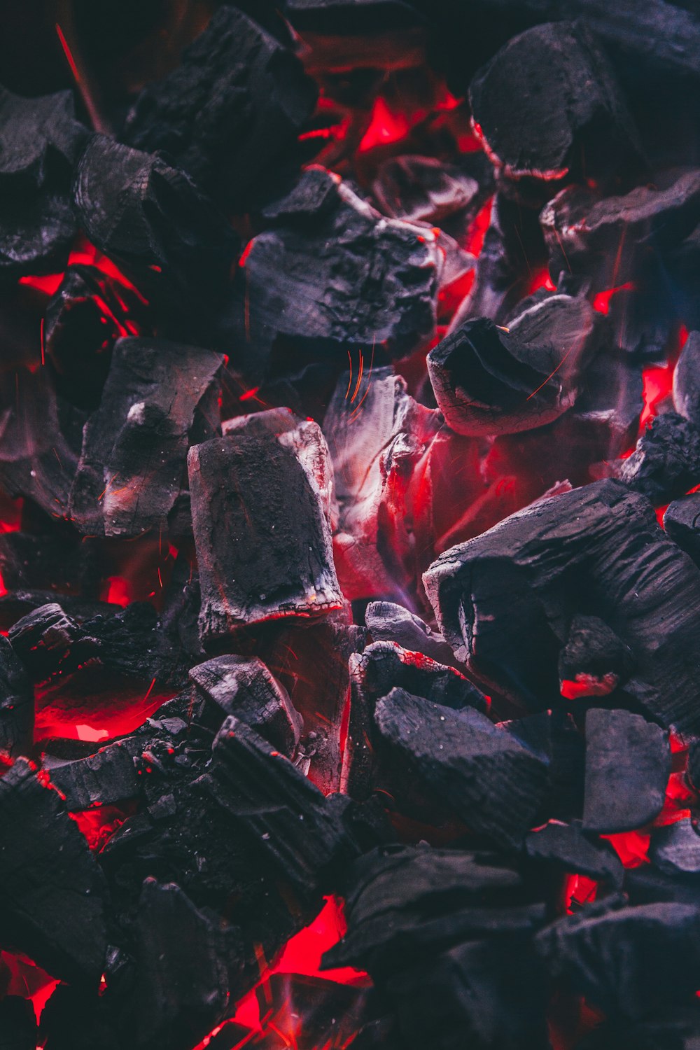 a close up of a pile of coal