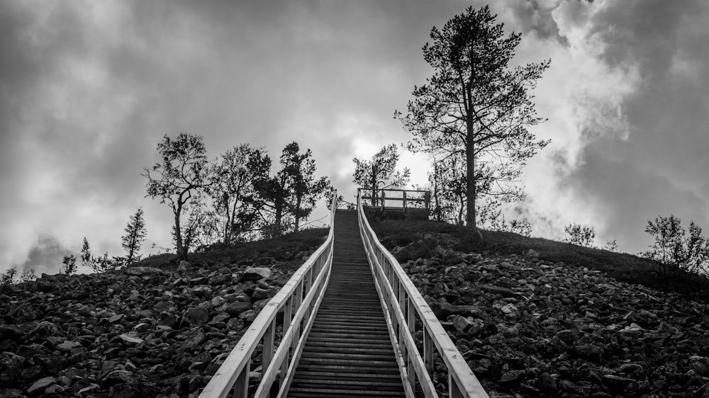 a black and white photo of a set of stairs