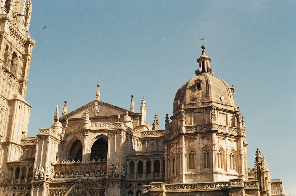 a large building with a clock on the top of it