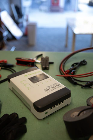 a small electronic device sitting on top of a table