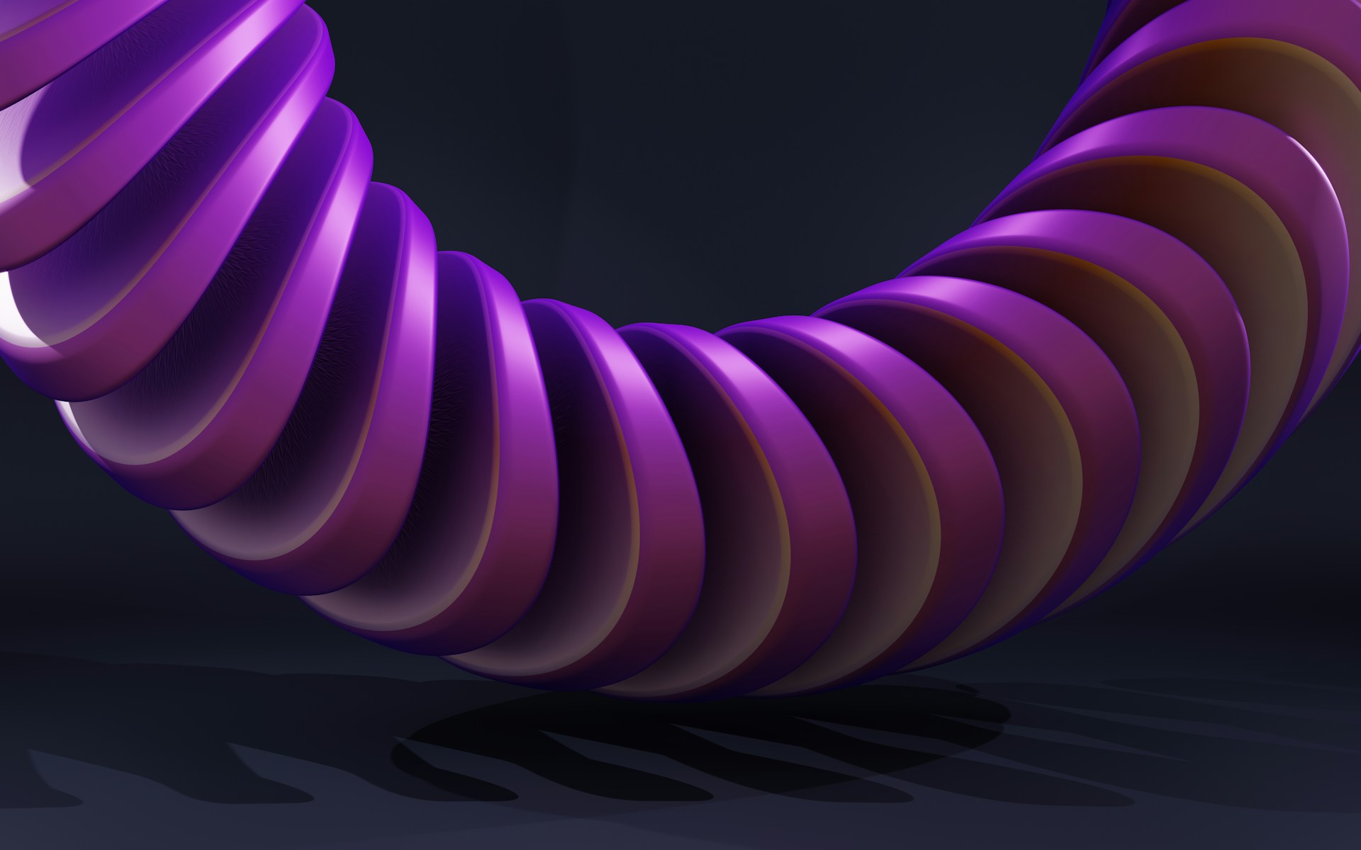 a purple object with a black background