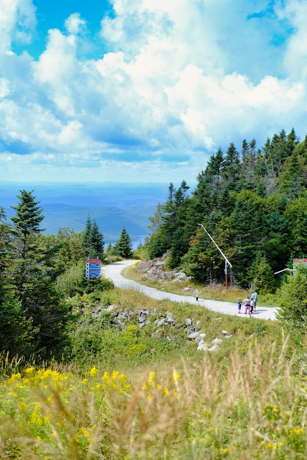 a person riding a bike down a dirt road