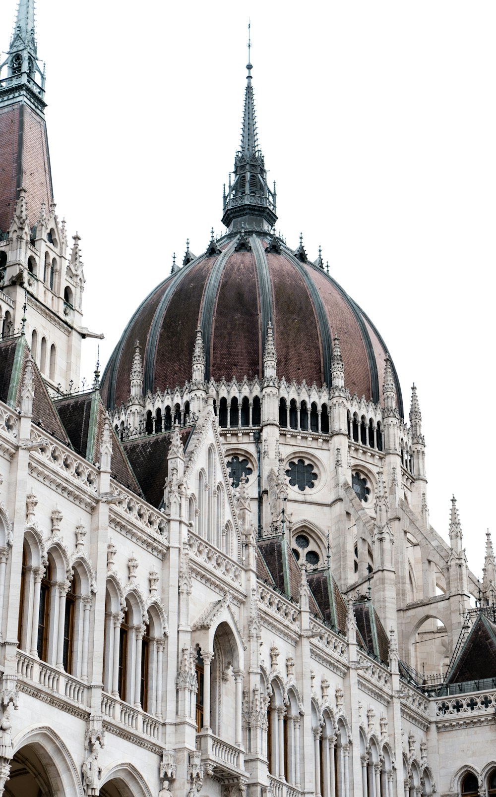 a large building with a dome and a clock on it