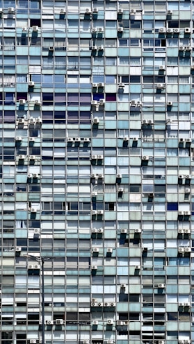 a very tall building with lots of windows