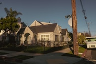 a house with a truck parked in front of it