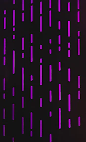 Close-up of a vibrant neon purple digital pulse line glowing on a dark background.