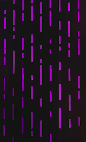 Close-up of a vibrant neon purple digital pulse line glowing on a dark background.