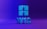A 3D representation of a Windows logo comprised of four blue squares is centered against a purple gradient background. Below the logo, the characters 'W12' are displayed in the same blue hue, suggesting a version or concept related to Windows.