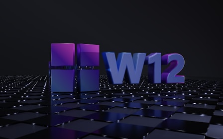 a 3d rendering of the word sw2 surrounded by cubes