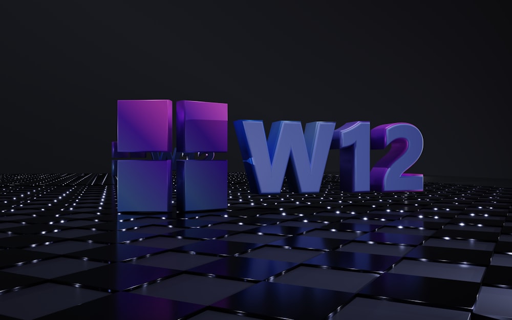 a 3d rendering of the word sw2 surrounded by cubes