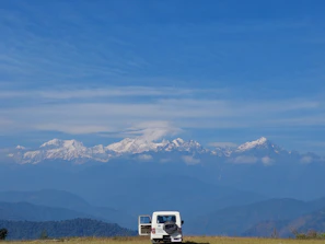 Spacious white SUV ready for an adventurous mountain drive
