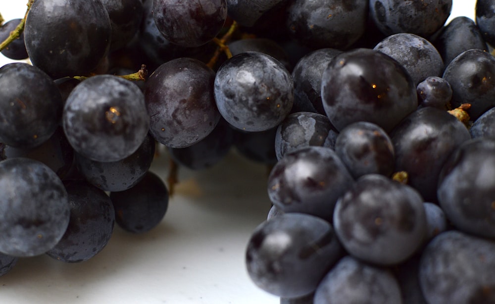 a close up of a bunch of grapes