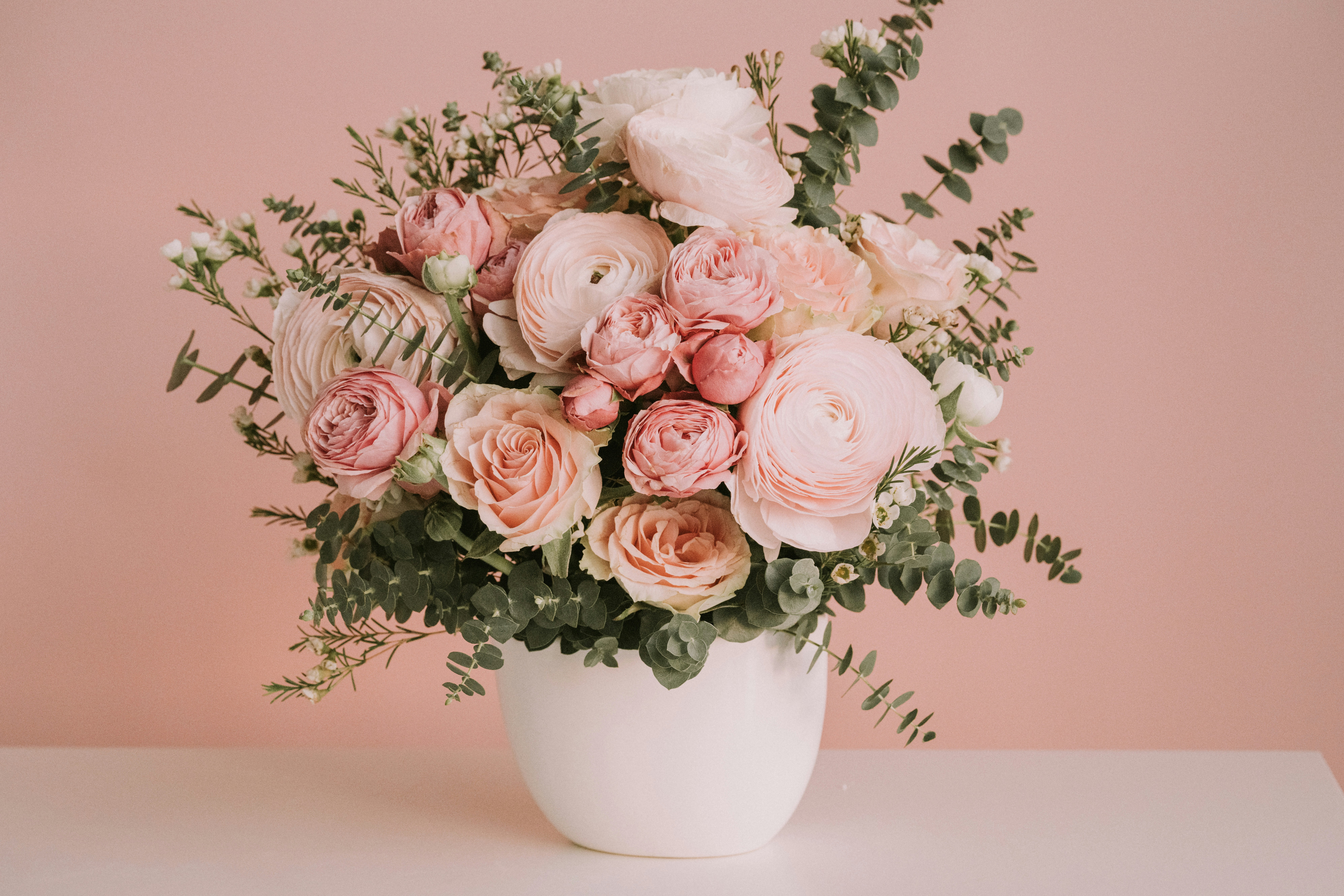 A white vase filled with lots of pink flowers photo – Free Flower Image on  Unsplash, image size:3000x2000