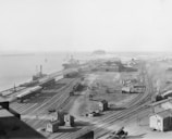 An image of coal trading activities at the port.
