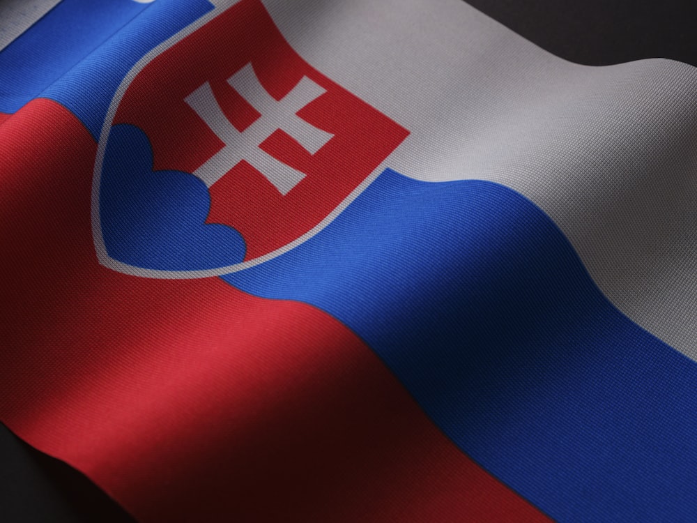 um close up da bandeira da Croácia