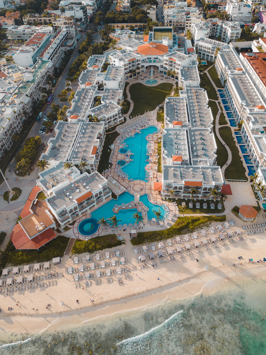 Vista aérea de resort