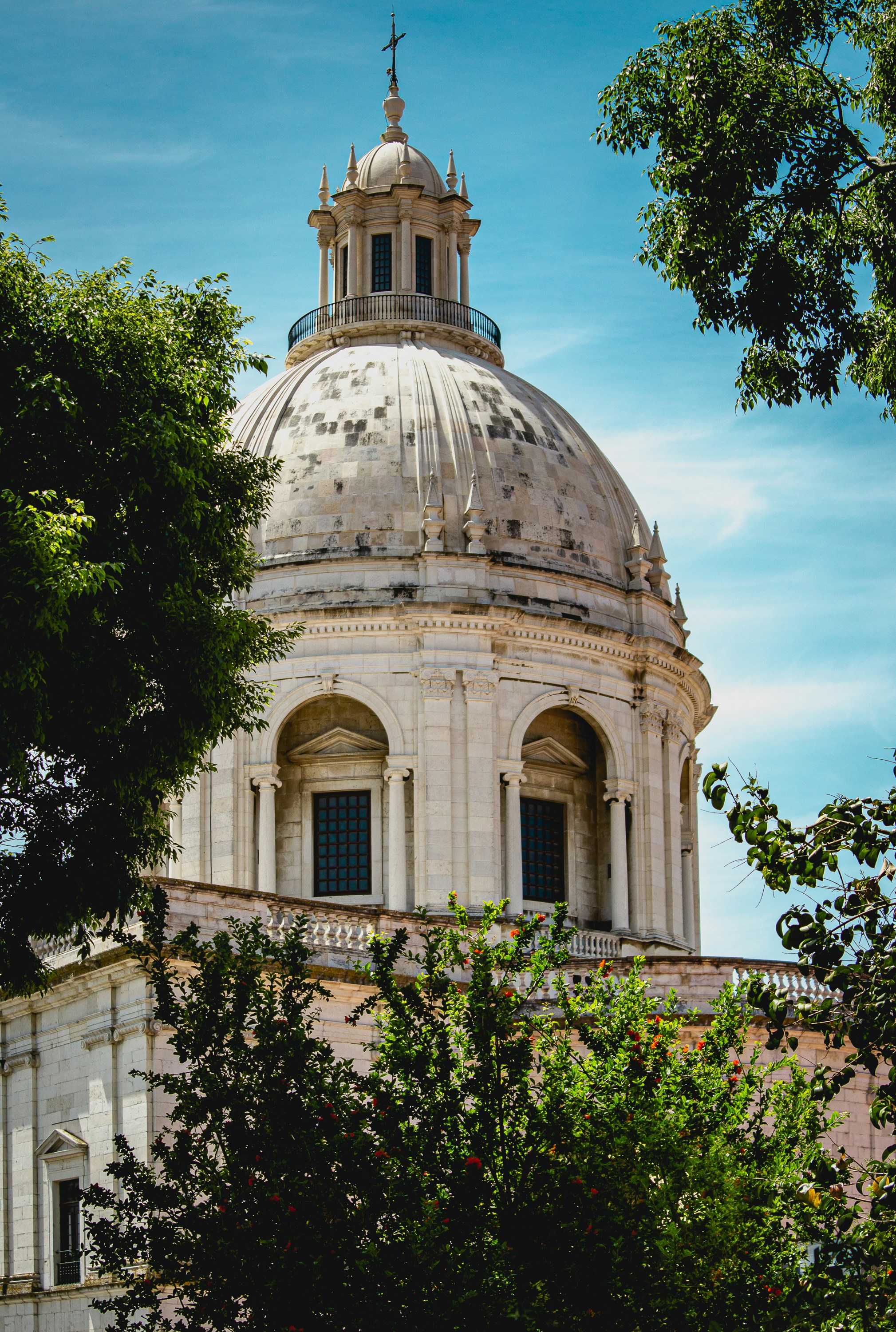 the dome of a building with a cross on top