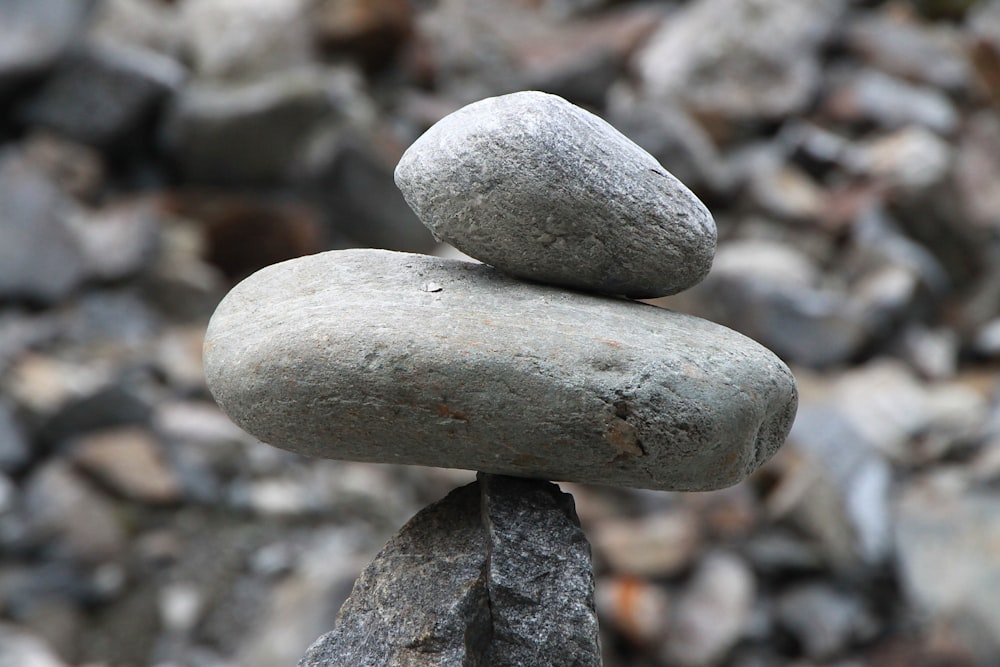 a pile of rocks stacked on top of each other