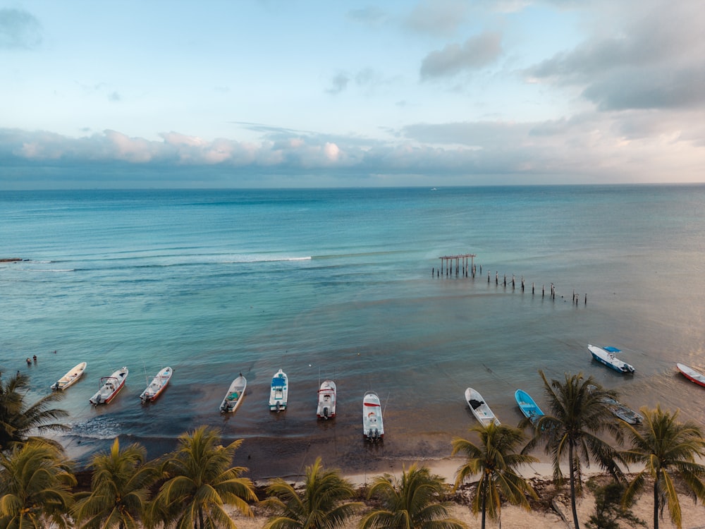 a bunch of boats that are sitting in the water