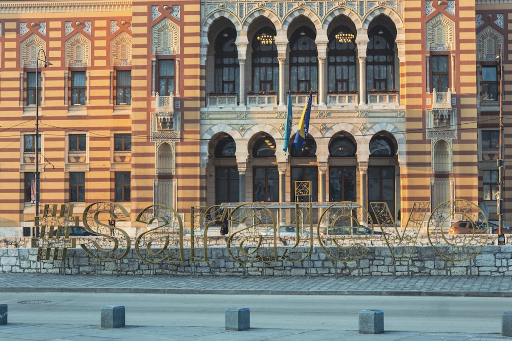 a large building with a clock on the front of it