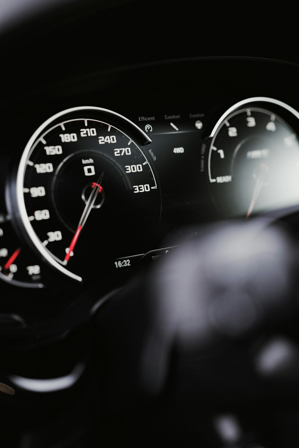 a close up of a speedometer on a car